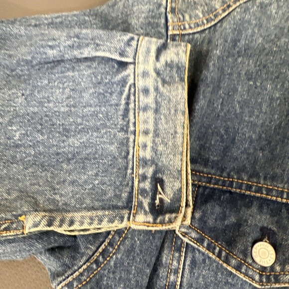 Vintage Gap Denim Jacket Mens X-Small Trucker Blue Medium Wash 90s Made in USA - Picture 8 of 11